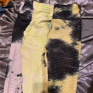 Womens Tie-Dye Textured Bottoms